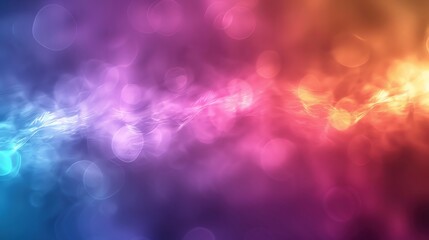 Poster - A vibrant abstract background featuring colorful bokeh effects in pink, purple, and orange hues, perfect for creative projects.