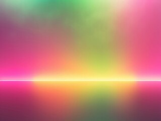 Poster - An abstract gradient with vibrant colors of pink, green, and yellow creating a dreamy, atmospheric background.