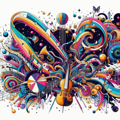 Wall Mural - this vector about symphony of color 