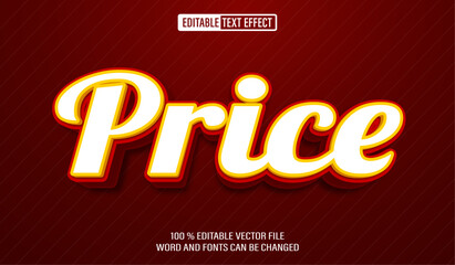Aufkleber - Editable 3d text style effect - Price Sale text effect Template