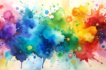 abstract background with watercolor spots multicolored