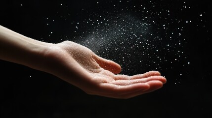 Wall Mural - Hand Catching Sparkling Dust