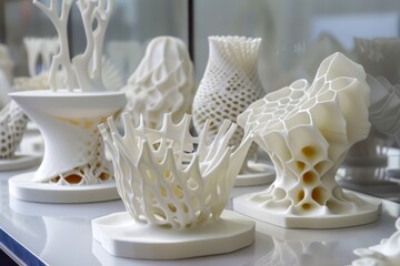 Poster - Advanced 3D printer crafting innovative products, leading the way in modern manufacturing techniques, Digital printing innovations, AI generated