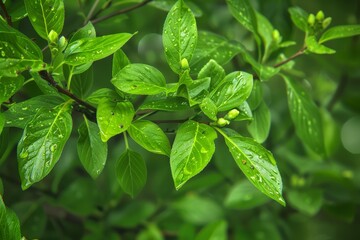 Close-up of walnut on twig. Beautiful simple AI generated image in 4K, unique.