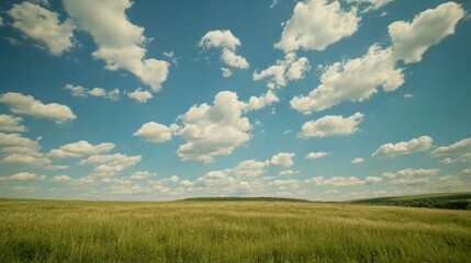 Wall Mural - Wide Open Skies Above a Lush Meadow