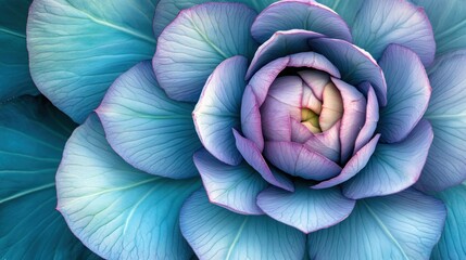 Poster - Close-up of blue flower petals with delicate veins.