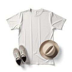 Wall Mural - t-shirt , hat and shoes