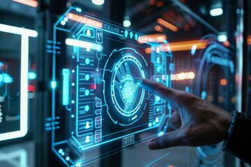 Poster - Biometric security systems, AI generated