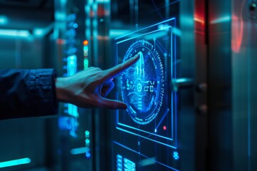 Poster - Biometric security systems, AI generated