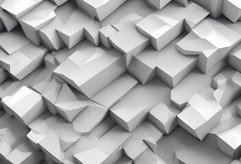 Poster - poly low modern structure design wallpaper polygon White pattern abstract three-dimensional graphic 3d geometric business background triangle shape rendering paper texture crumple concept futuris