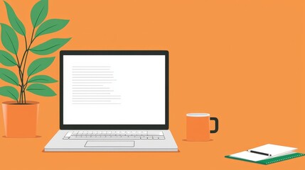 SEO content, optimized web copy, flat design illustration