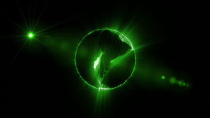 energy sector.Futuristic magical plasma circle  glows in space.
