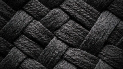 Black Braided Rope Texture