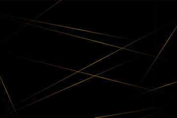 Wall Mural - Abstract black with gold lines, triangles background modern design. Vector illustration EPS 10.