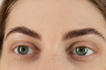 Poster - Closeup view of woman with beautiful eyes