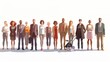 © Johannes - inclusive group of motivated people isolated vector style illustration