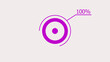 © Amina - 100% circle loading icon Infographics background illustration.