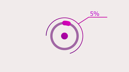 Wall Mural - 5% circle loading icon infographics background illustration.