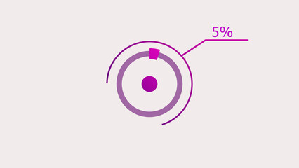 Wall Mural - 5% circle loading icon infographics background illustration.