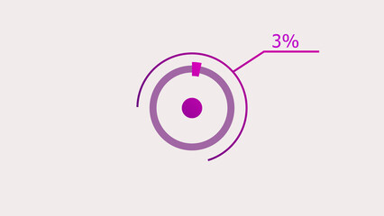Wall Mural - 3% circle loading icon infographics background illustration.