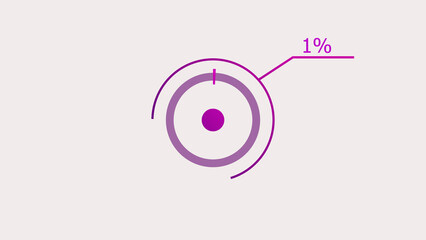 Wall Mural - 1% circle loading icon infographics background illustration.
