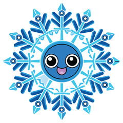 Vector different snowflakes