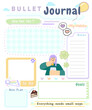© Nur - aesthetic bullet journal template idea
