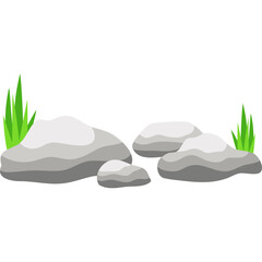 Sticker - Rock and Grass
