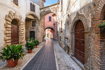 Wall Mural - The beautiful ancient town of Orte, in the Province of Viterbo, Lazio, Italy.