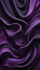 Wall Mural - Abstract purple and black swirling fabric or liquid background