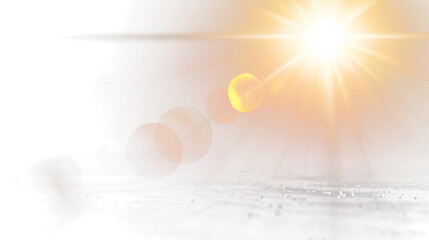Wall Mural - lens flare on a plain black background