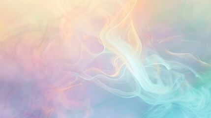 Poster - Translucent Swirls of Colorful Smoke Dancing Through the Air in Soft Pastel Hues