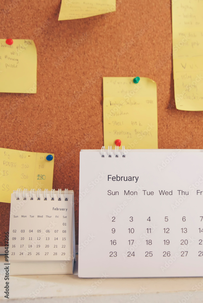 2024 Calendar desk place on business table. Desktop Calender for ...