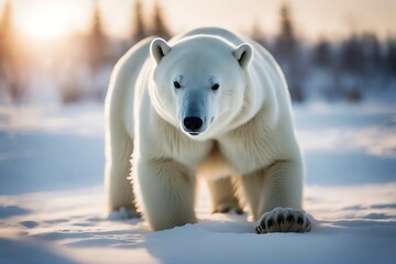 belly pushes a snow silly polar bear nature animal arctic bored canada churchill hot drink funny ice
