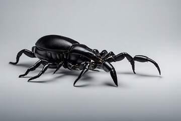 Poster - isolated black white the scorpion background animal arachnid claw danger dangerous emperor erectile exotic fear insect invertebrate nature organism poison poisonous protection scorpio shadow species