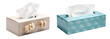 © Anna - Set of tissue boxes with white napkins, isolated on transparent background