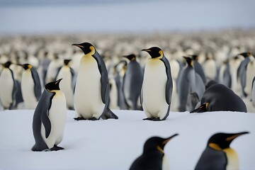 Poster - group of penguins