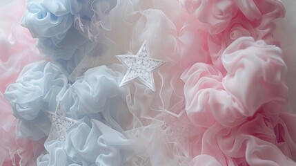 Wall Mural -   A tri-colored background featuring stars on both sides