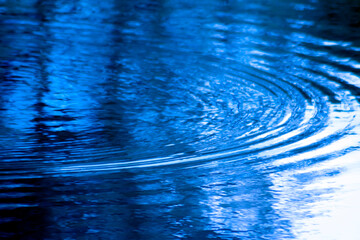 Ripple Effect in Serene Blue Water - Peaceful Water, Spa Like Feel, Spa, Resort, Periwinkle Blue, Ripple, Impact, Impactful, Domino Effect, Snowball Effect 