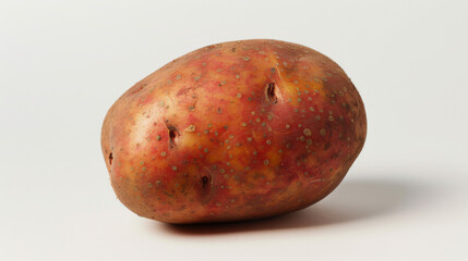 A whole potato isolated on white