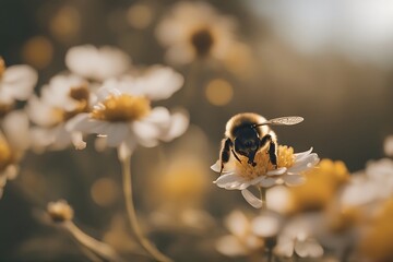 Wall Mural - boo peek up bee close beeinsectmacronaturegardencloseup insect macro nature garden