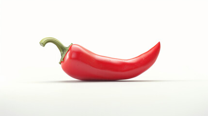 Wall Mural - A whole chili pepper isolated on white