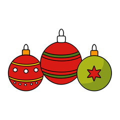 Wall Mural -  Christmas ornaments decorated with stars and dots