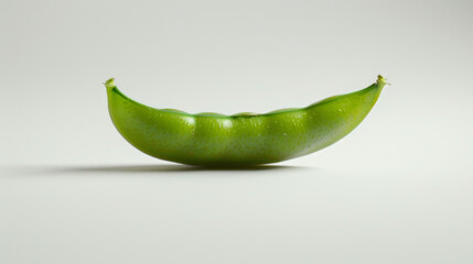 Wall Mural - A whole green bean isolated on white