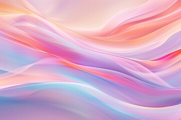 Canvas Print - Abstract multicolored wavy background with some smooth lines in it