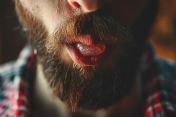 Aufkleber - Portrait of a bearded man, suitable for use in personal or professional settings