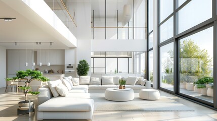 Poster - Modern Interior Design with Large Windows