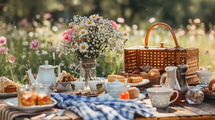 Wall Mural - Tea Party Picnic