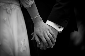 Poster - A person holds hands with another, captured in a close-up shot