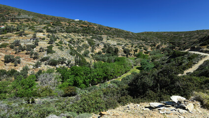 Sticker - Kulturlandschaft auf Andros (Kykladen, Griechenland) // Landscape on Andros (Cyclades, Greece)